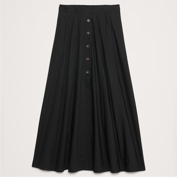 NWT! Banana Republic Cotton Poplin Button-Down Long Midi Skirt - Size Medium🦩 - Picture 5 of 8